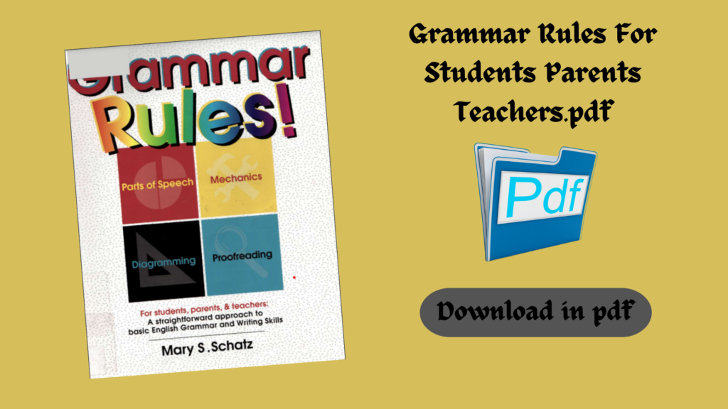 Grammar Rules For Students Parents Teachers.pdf - Sahil Education Library